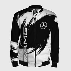 Бомбер мужской Mercedes benz - white color, цвет: 3D-черный