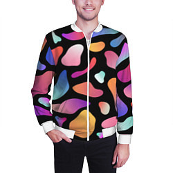 Бомбер мужской Fashionable colorful pattern, цвет: 3D-белый — фото 2