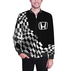 Бомбер мужской Honda racing flag, цвет: 3D-черный — фото 2