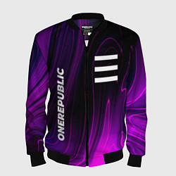 Бомбер мужской OneRepublic violet plasma, цвет: 3D-черный