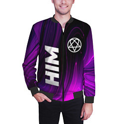 Бомбер мужской HIM violet plasma, цвет: 3D-черный — фото 2