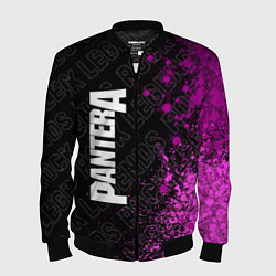 Бомбер мужской Pantera rock legends: по-вертикали, цвет: 3D-черный