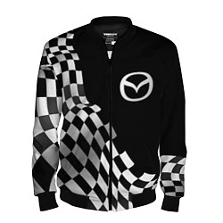 Бомбер мужской Mazda racing flag, цвет: 3D-черный
