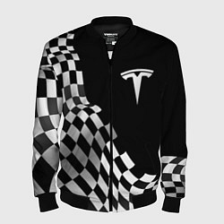 Мужской бомбер Tesla racing flag
