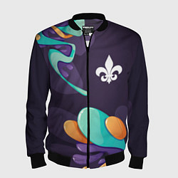 Бомбер мужской Saints Row graffity splash, цвет: 3D-черный