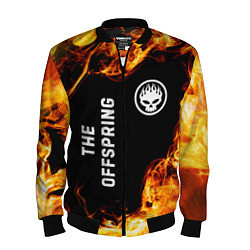 Бомбер мужской The Offspring и пылающий огонь, цвет: 3D-черный