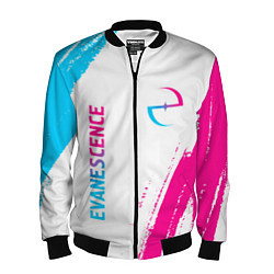 Бомбер мужской Evanescence neon gradient style: надпись, символ, цвет: 3D-черный