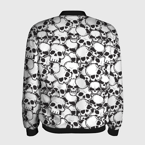 Мужской бомбер Черепа - смерть / 3D-Черный – фото 2