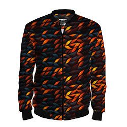 Мужской бомбер Black orange texture