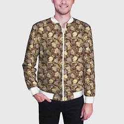 Бомбер мужской Шахматный Король - Chess, цвет: 3D-белый — фото 2