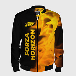 Бомбер мужской Forza Horizon - gold gradient: по-вертикали, цвет: 3D-черный