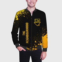Бомбер мужской The Neighbourhood - gold gradient: надпись, символ, цвет: 3D-черный — фото 2