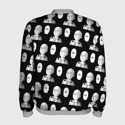 Мужской бомбер Saitama - ok pattern / 3D-Меланж – фото 2