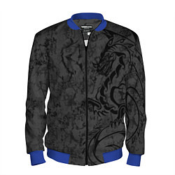 Бомбер мужской Black dragon - grunge, цвет: 3D-синий
