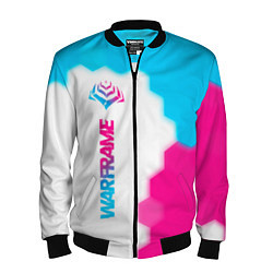 Мужской бомбер Warframe neon gradient style: по-вертикали