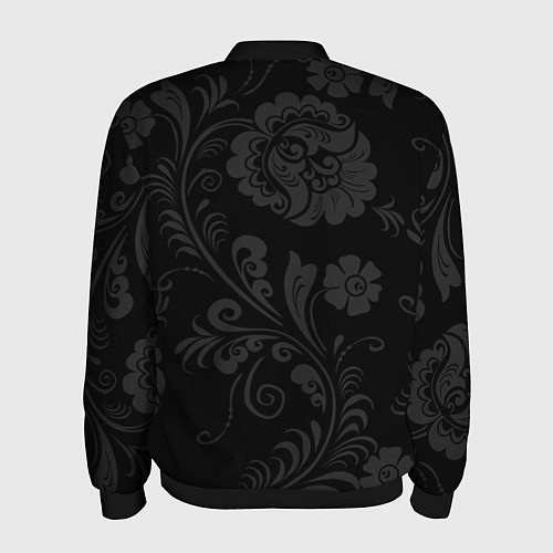 Мужской бомбер Russia black style / 3D-Черный – фото 2
