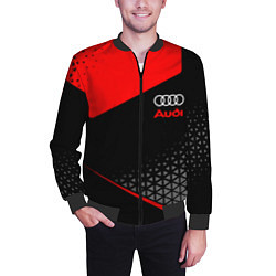 Бомбер мужской Ауди - sportwear, цвет: 3D-черный — фото 2