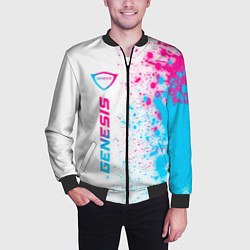Бомбер мужской Genesis neon gradient style: по-вертикали, цвет: 3D-черный — фото 2
