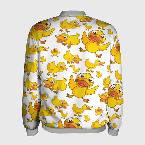 Мужской бомбер Yellow ducklings / 3D-Меланж – фото 2