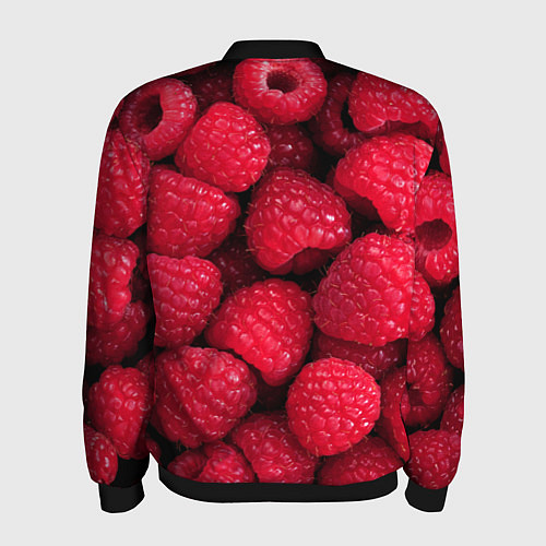 Мужской бомбер Малина - паттерн / 3D-Черный – фото 2