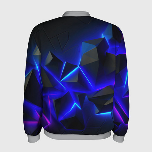 Мужской бомбер Разлом плит из неона / 3D-Меланж – фото 2