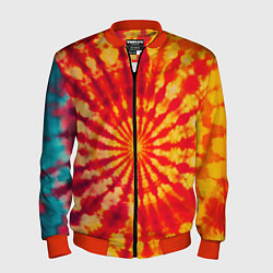 Бомбер мужской Тай дай солнце, цвет: 3D-красный