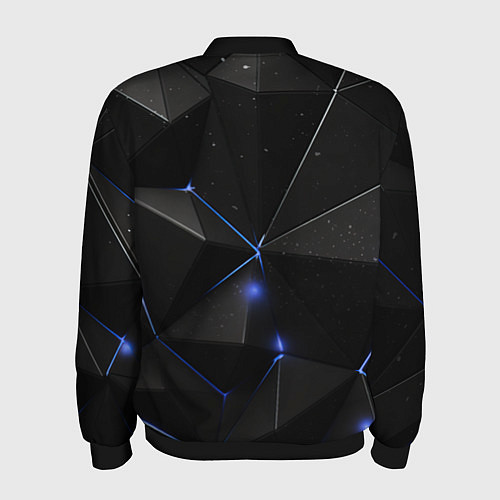 Мужской бомбер Black geometry texture / 3D-Черный – фото 2