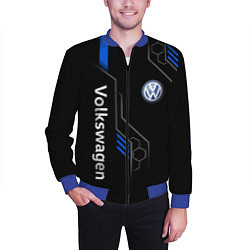 Бомбер мужской Volkswagen - blue technology, цвет: 3D-синий — фото 2