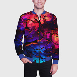 Бомбер мужской Светящаяся Земля, цвет: 3D-синий — фото 2
