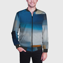 Бомбер мужской Синяя палитра, цвет: 3D-черный — фото 2
