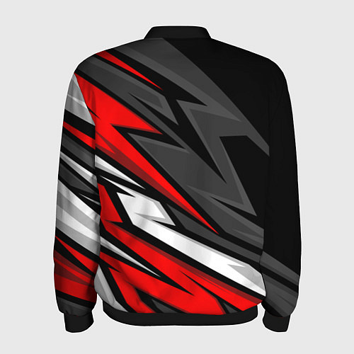 Мужской бомбер Kawasaki - red uniform / 3D-Черный – фото 2