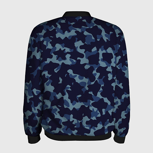 Мужской бомбер Камуфляж с нашивкой - Владимир / 3D-Черный – фото 2