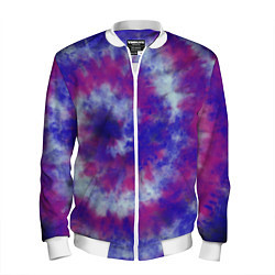 Бомбер мужской Tie-Dye дизайн, цвет: 3D-белый