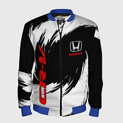 Бомбер мужской Honda - белые краски, цвет: 3D-синий