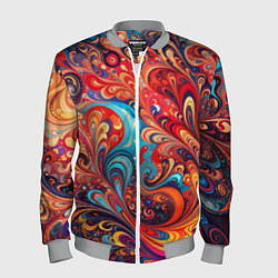 Бомбер мужской Новая гжель, цвет: 3D-меланж