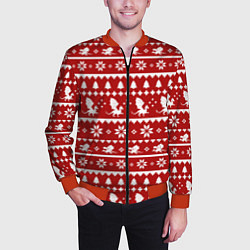 Бомбер мужской Dragon year pattern, цвет: 3D-красный — фото 2
