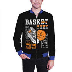 Бомбер мужской Basketball New York, цвет: 3D-синий — фото 2