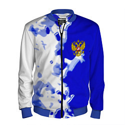 Бомбер мужской Россия спортивная коллекция 2023, цвет: 3D-синий