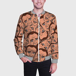 Бомбер мужской Николас Кейдж мульт, цвет: 3D-меланж — фото 2