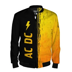 Бомбер мужской AC DC - gold gradient по-вертикали, цвет: 3D-черный