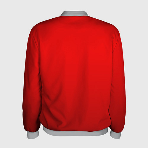 Мужской бомбер Алый фрак / 3D-Меланж – фото 2
