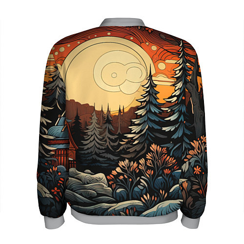 Мужской бомбер Волшебная роспись / 3D-Меланж – фото 2