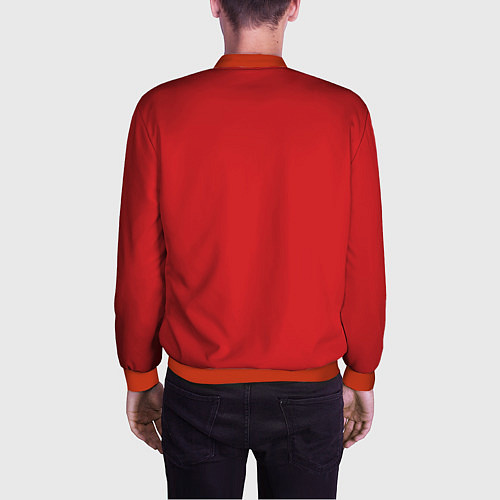 Мужской бомбер СССР Герб со звездой / 3D-Красный – фото 4