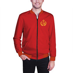 Бомбер мужской СССР Герб со звездой, цвет: 3D-красный — фото 2