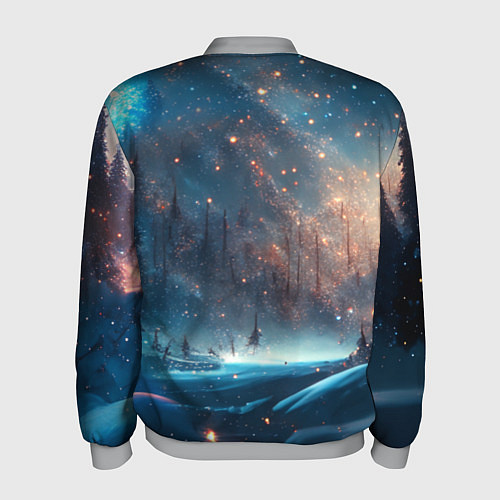 Мужской бомбер Полярный мишка / 3D-Меланж – фото 2