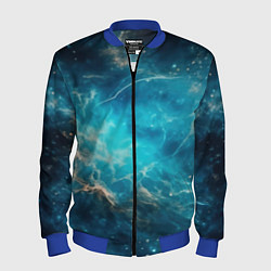 Бомбер мужской Голубая небула, цвет: 3D-синий