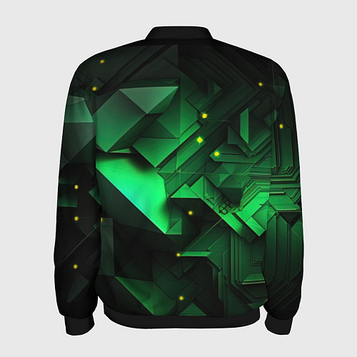 Мужской бомбер Визуальные иллюзии в геометрии / 3D-Черный – фото 2