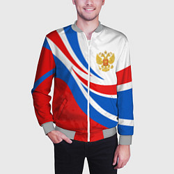 Бомбер мужской Россия - спортивная униформа, цвет: 3D-меланж — фото 2