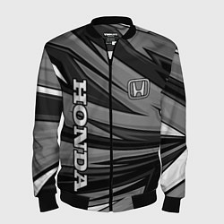 Бомбер мужской Honda - монохромный спортивный, цвет: 3D-черный