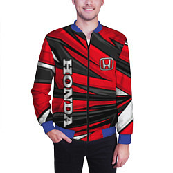 Бомбер мужской Red sport - honda, цвет: 3D-синий — фото 2